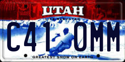 UT license plate C410MM
