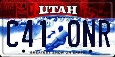 UT license plate C410NR