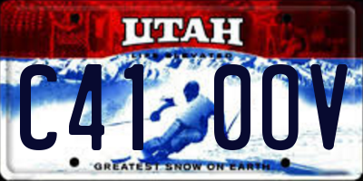 UT license plate C410OV