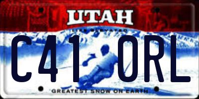 UT license plate C410RL