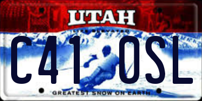 UT license plate C410SL