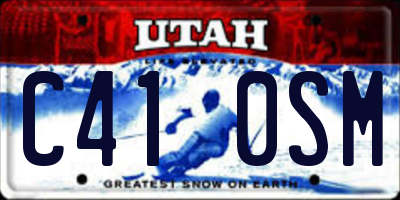 UT license plate C410SM