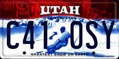 UT license plate C410SY