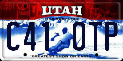 UT license plate C410TP