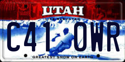 UT license plate C410WR