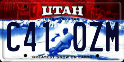 UT license plate C410ZM