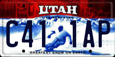UT license plate C411AP