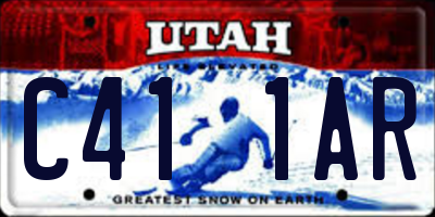 UT license plate C411AR