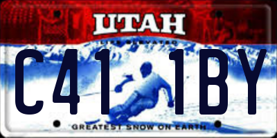 UT license plate C411BY