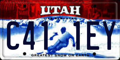 UT license plate C411EY