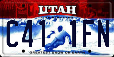 UT license plate C411FN