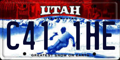 UT license plate C411HE
