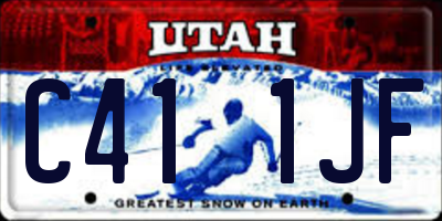 UT license plate C411JF