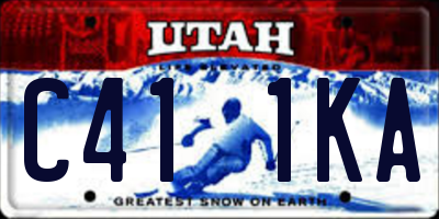UT license plate C411KA