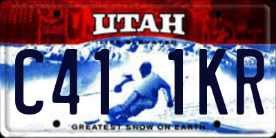 UT license plate C411KR