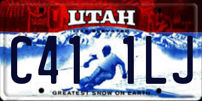 UT license plate C411LJ