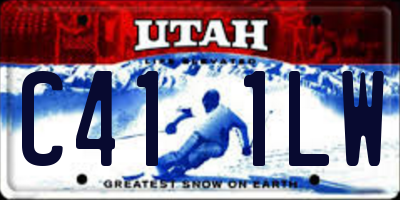 UT license plate C411LW