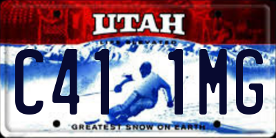 UT license plate C411MG