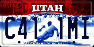 UT license plate C411MI