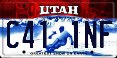 UT license plate C411NF