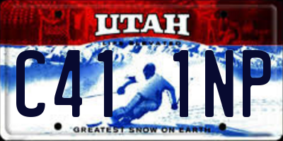 UT license plate C411NP