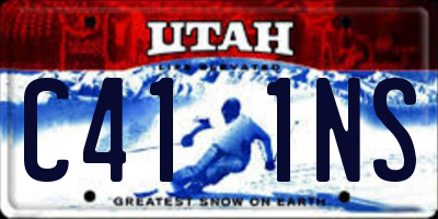 UT license plate C411NS