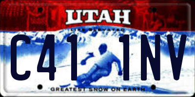 UT license plate C411NV