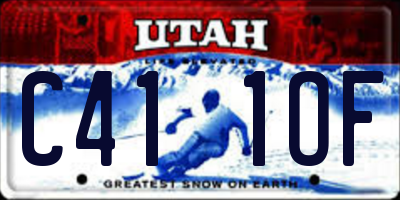 UT license plate C411OF