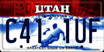 UT license plate C411UF