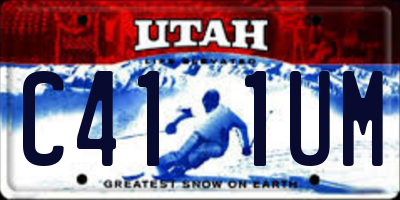 UT license plate C411UM
