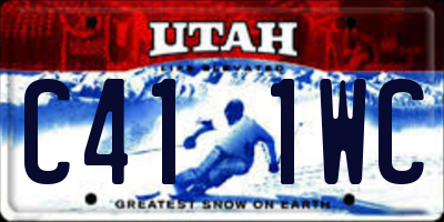 UT license plate C411WC