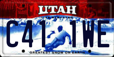 UT license plate C411WE