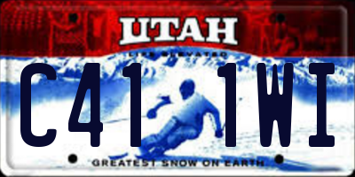 UT license plate C411WI