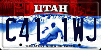 UT license plate C411WJ