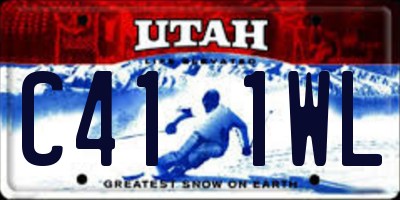 UT license plate C411WL