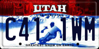 UT license plate C411WM