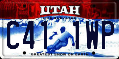 UT license plate C411WP