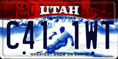 UT license plate C411WT