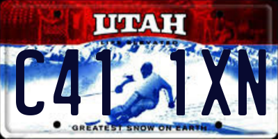 UT license plate C411XN