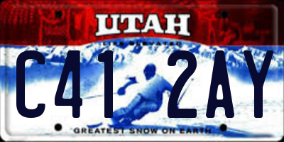 UT license plate C412AY