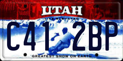 UT license plate C412BP