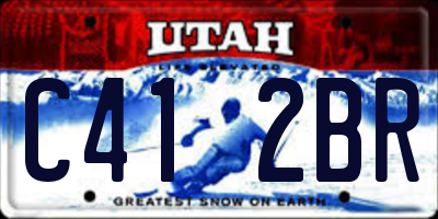 UT license plate C412BR