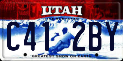 UT license plate C412BY