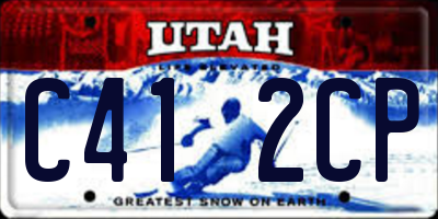 UT license plate C412CP