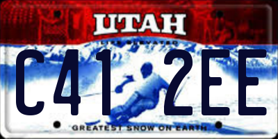 UT license plate C412EE