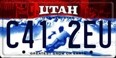 UT license plate C412EU