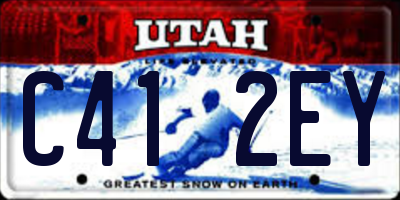 UT license plate C412EY
