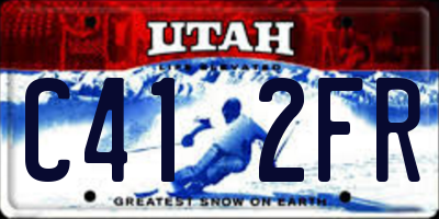 UT license plate C412FR