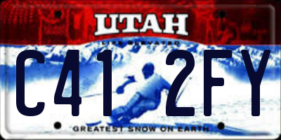 UT license plate C412FY