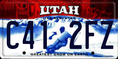 UT license plate C412FZ